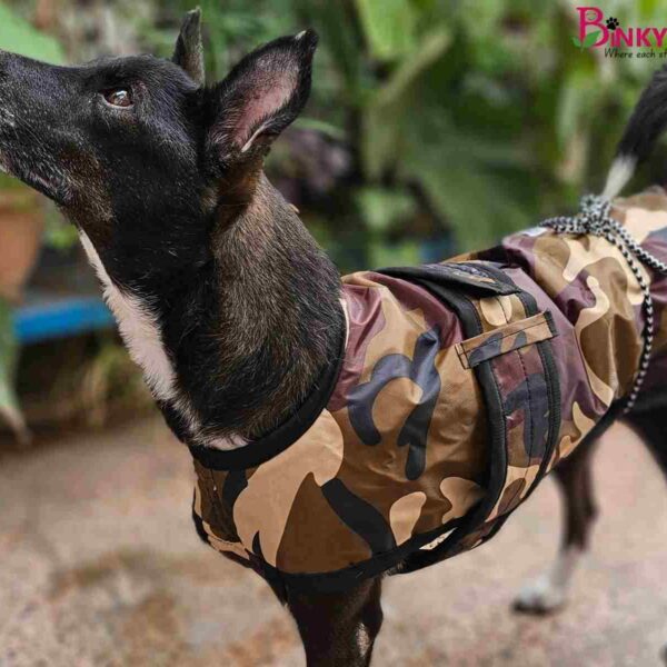 Binkymart Brown Army Water-Resistant Winter Coat